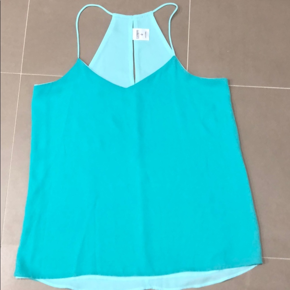 Express Reversible Racerback Tank, Teal, Medium. - Picture 5 of 8